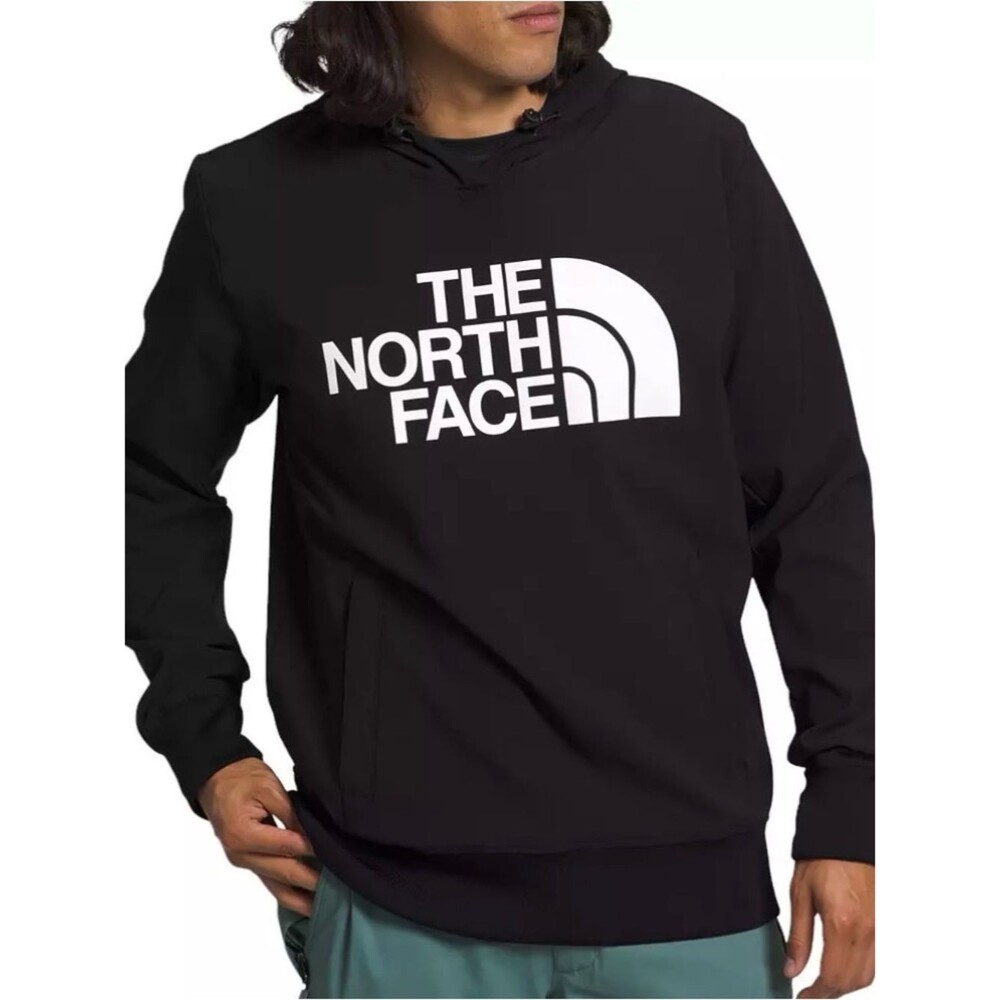 The North Face Black Pullover Hoodie with White Logo Graphic